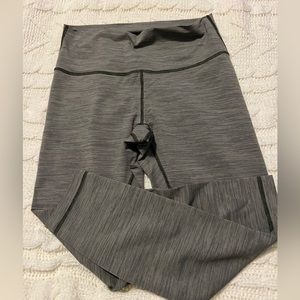 Lululemon Nulu Green and Black Striped Leggings